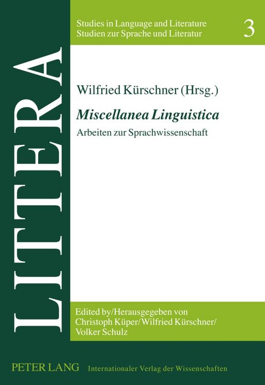 Produktbild: «Miscellanea Linguistica»
