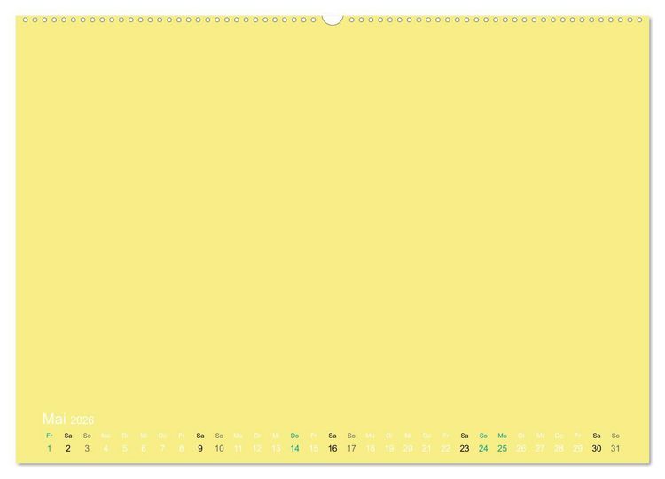 Produktbild: Bastelkalender - Gelb (Wandkalender 2026 DIN A2 quer), CALVENDO Monatskalender