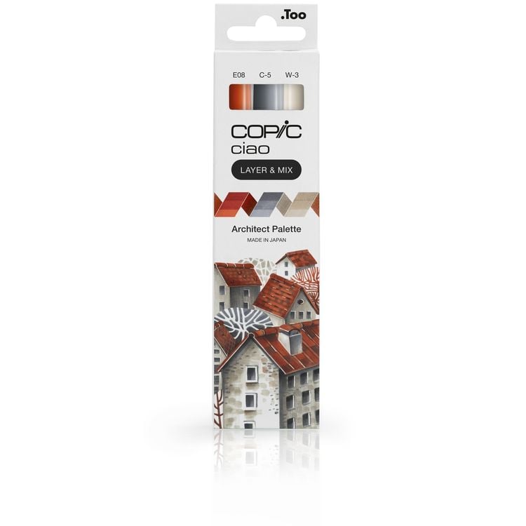 Produktbild: Copic Marker Set Ciao LAYER&MIX Architect Palette 3 St&uuml;ck Faltschachtel