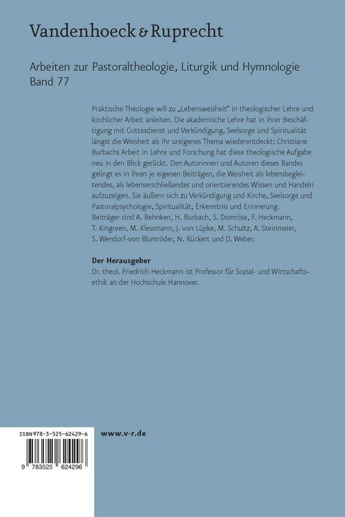 Produktbild: Lebensweisheit und Praktische Theologie