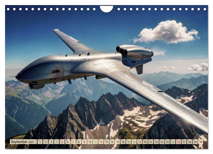 Produktbild: Drohnen - Weltweit (Wandkalender 2027 DIN A4 quer), CALVENDO Monatskalender