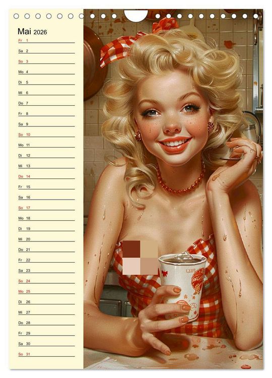 Produktbild: Schatz, ich hab gekocht! Sexy-lustige Pin-up-Girls in der K&uuml;che (Wandkalender 2026 DIN A4 hoch), CALVENDO Monatskalender