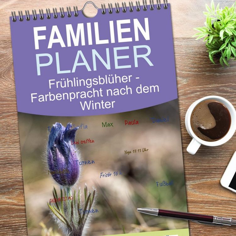 Produktbild: Familienplaner 2026 - Fr&uuml;hlingsbl&uuml;her - Farbenpracht nach dem Winter mit 5 Spalten (Wandkalender, 21 x 45 cm) CALVENDO