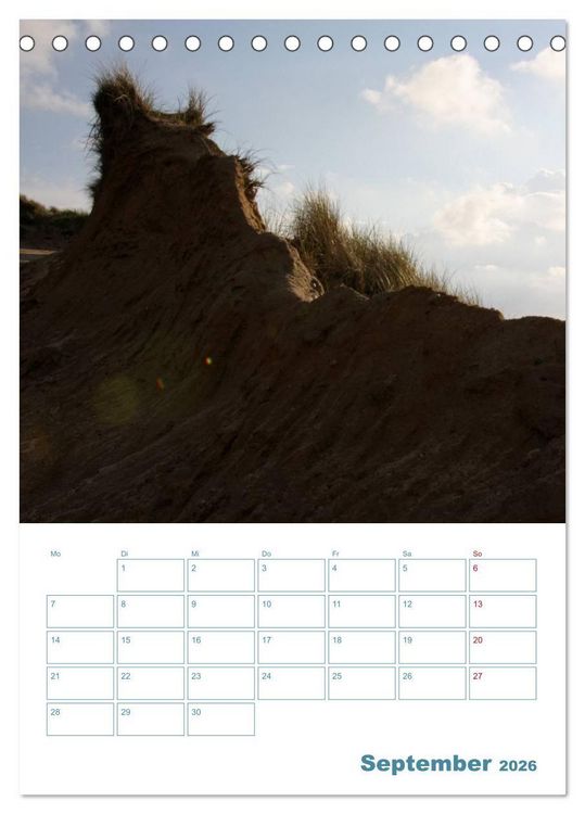 Produktbild: Sylter D&uuml;nen (Tischkalender 2026 DIN A5 hoch), CALVENDO Monatskalender