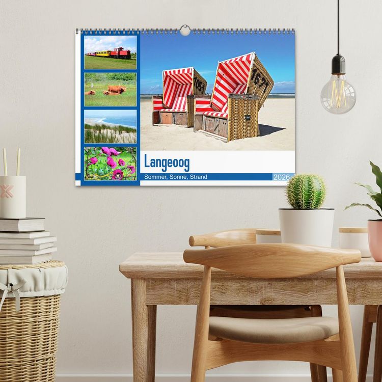 Produktbild: Langeoog - Sommer, Sonne, Strand (Wandkalender 2026 DIN A3 quer), CALVENDO Monatskalender