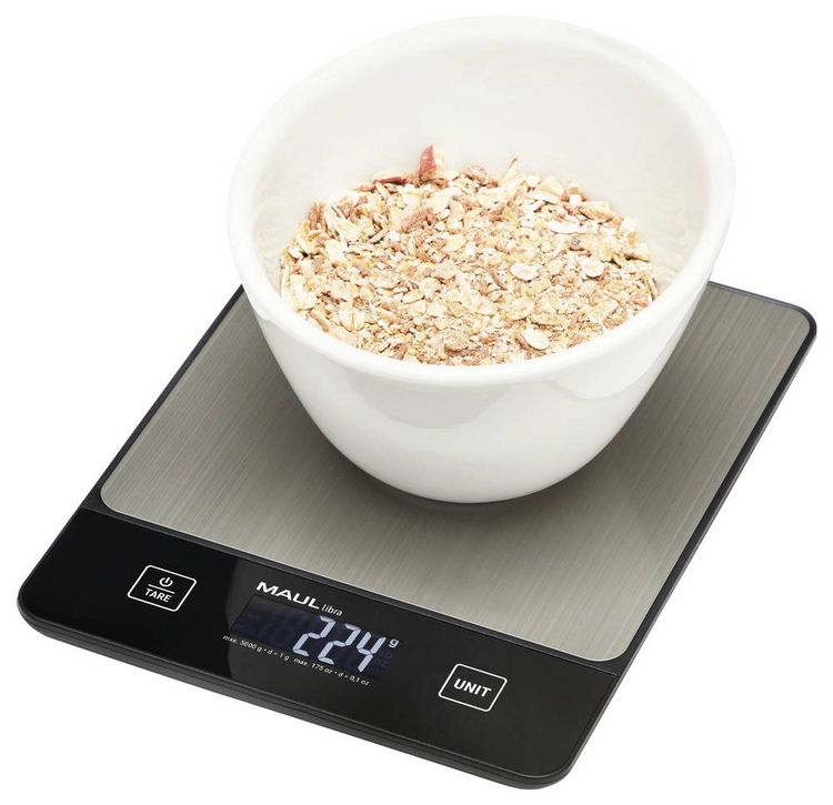 Produktbild: Maul MAULlibra Briefwaage 1657090 W&auml;gebereich (max.) 5000 g Ablesbarkeit 1 g batteriebetrieben Schwarz, Silber