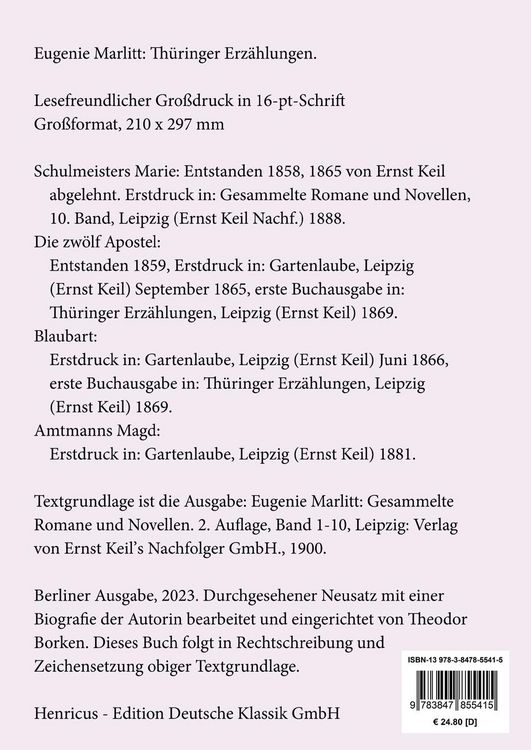 Produktbild: Th&uuml;ringer Erz&auml;hlungen (Gro&szlig;druck)