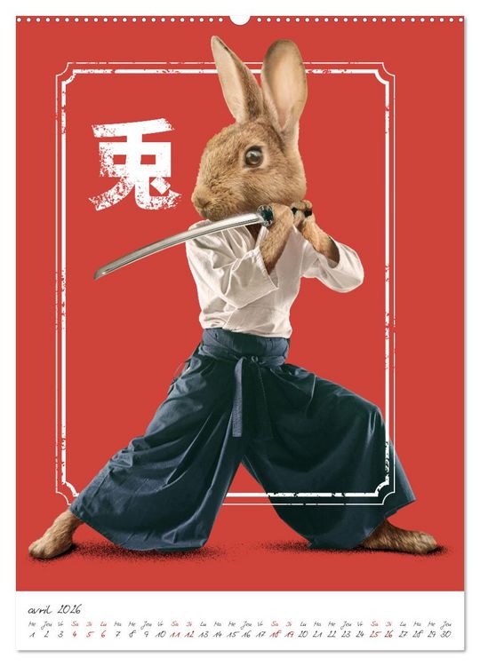 Produktbild: Combattant animal (Calendrier mural 2026 DIN A2 horizontal), CALVENDO calendrier mensuel