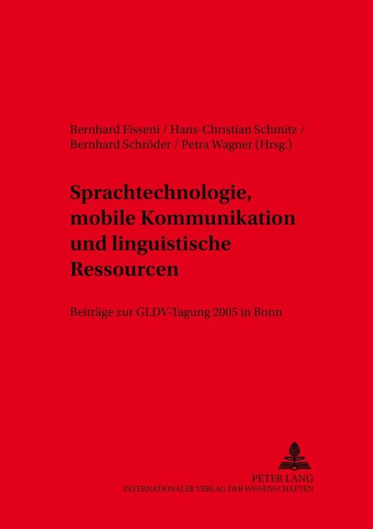 Produktbild: Sprachtechnologie, mobile Kommunikation und linguistische Ressourcen
