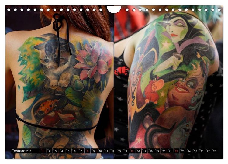 Produktbild: K&ouml;rperkult Tattoo (Wandkalender 2026 DIN A4 quer), CALVENDO Monatskalender