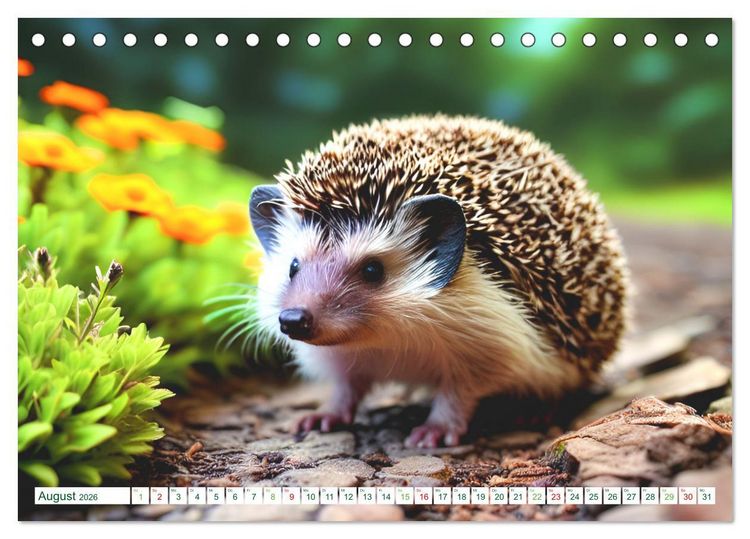 Produktbild: Niedliche Igel (Tischkalender 2026 DIN A5 quer), CALVENDO Monatskalender