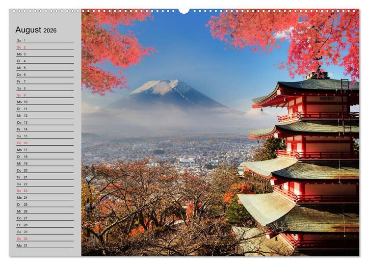 Produktbild: Japan &bull; Impressionen (Wandkalender 2026 DIN A2 quer), CALVENDO Monatskalender