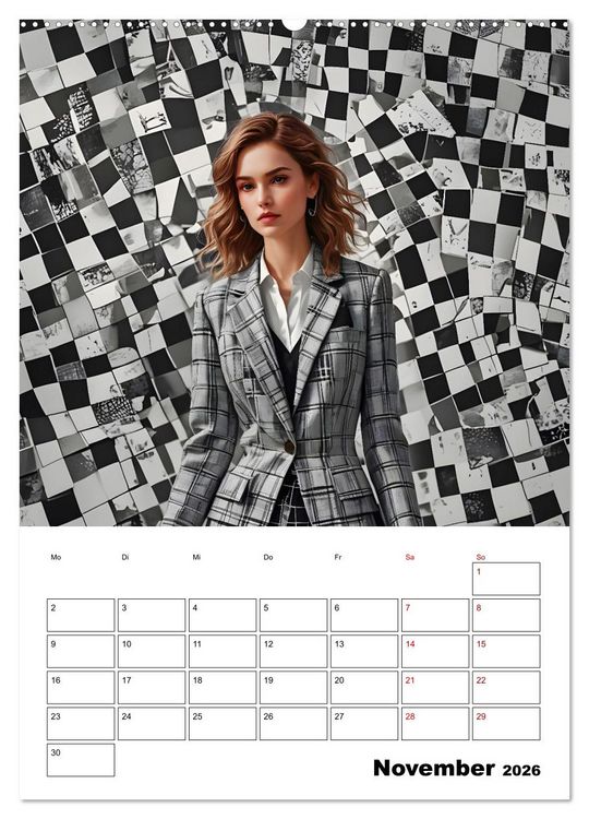 Produktbild: Schachspiel der Mode (Wandkalender 2026 DIN A2 hoch), CALVENDO Monatskalender