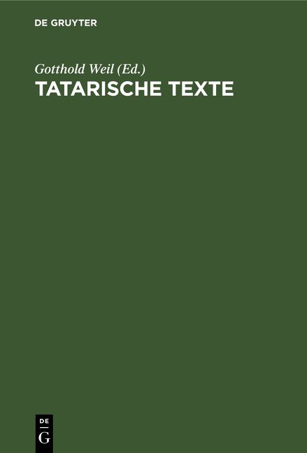 Produktbild: Tatarische Texte