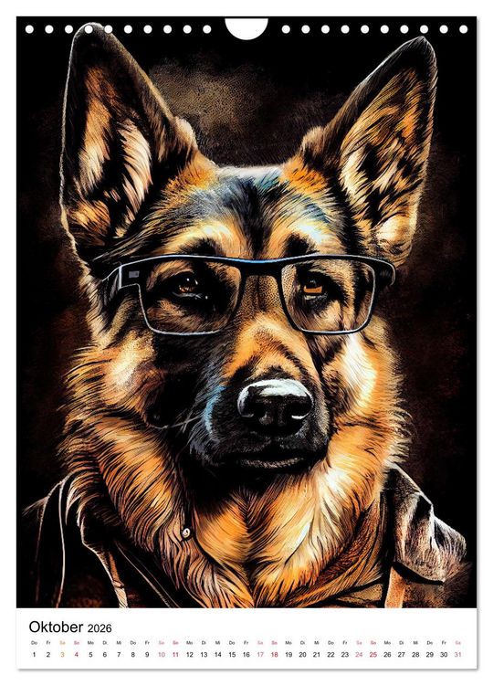 Produktbild: Hunde im Hipster Stil (Wandkalender 2026 DIN A4 hoch), CALVENDO Monatskalender
