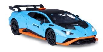 Produktbild: Lamborghini Hurac&aacute;n STO Diecast 1:32 blau inkl. Knopfzellen