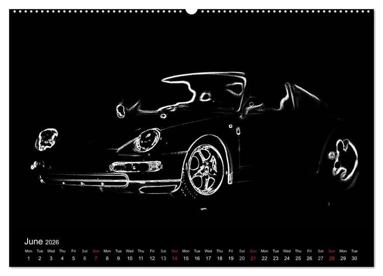 Produktbild: 911 Lines (High Quality Premium Wall Calendar 2026 DIN A2 landscape),CALVENDO 12 Month Wall Calendar