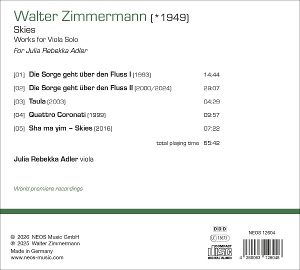 Produktbild: Walter Zimmermann: Skies - Works for Viola Solo