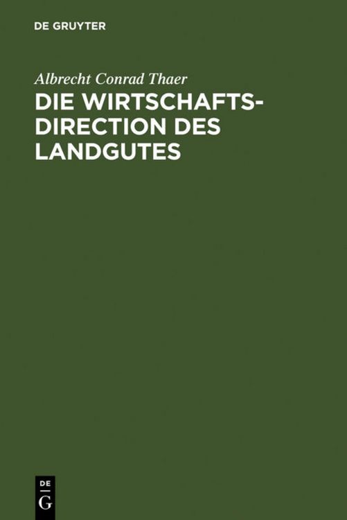 Produktbild: Die Wirtschaftsdirection des Landgutes