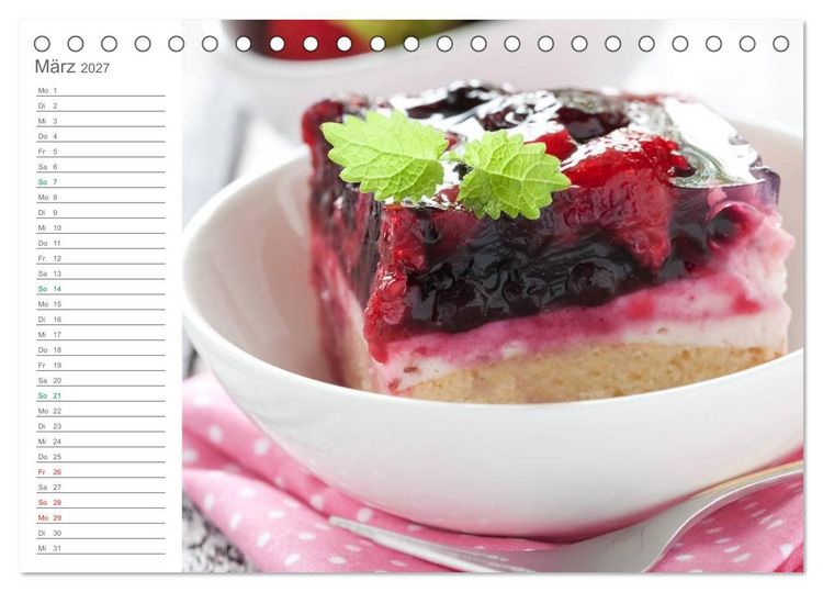 Produktbild: Mhhh... Kuchenzeit Mein K&uuml;chenplaner (Tischkalender 2027 DIN A5 quer), CALVENDO Monatskalender