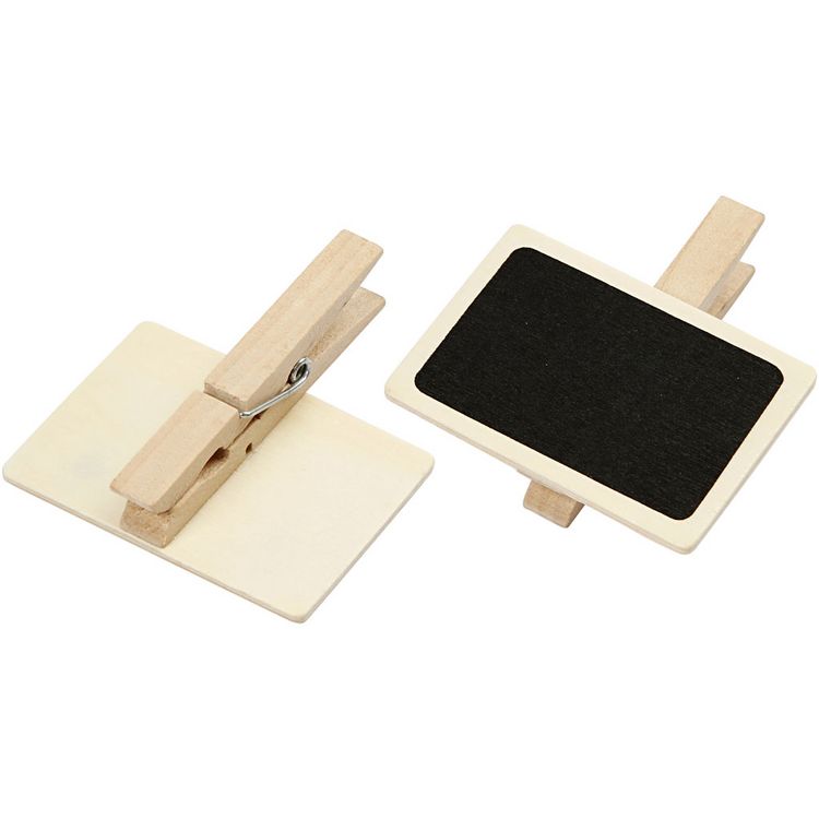Produktbild: Creativ Company Tafel mit Klammern, Gr&ouml;&szlig;e 6,8x4,7 cm, 100 Stk