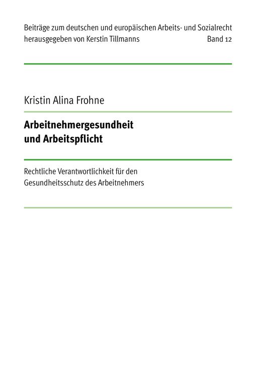Produktbild: Arbeitnehmergesundheit und Arbeitspflicht