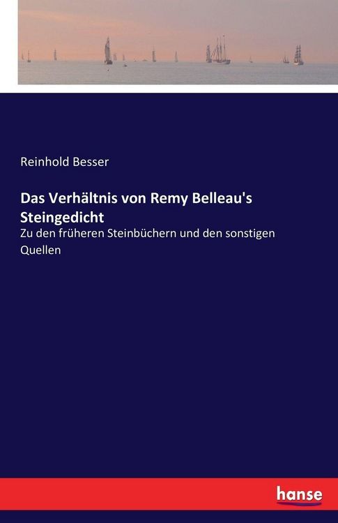 Produktbild: Das Verh&auml;ltnis von Remy Belleau's Steingedicht