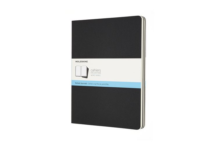 Produktbild: Moleskine Cahier XL, 3er Set, Punktraster, Kartoneinband, Schwarz