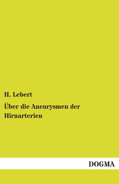 Produktbild: &Uuml;ber die Aneurysmen der Hirnarterien