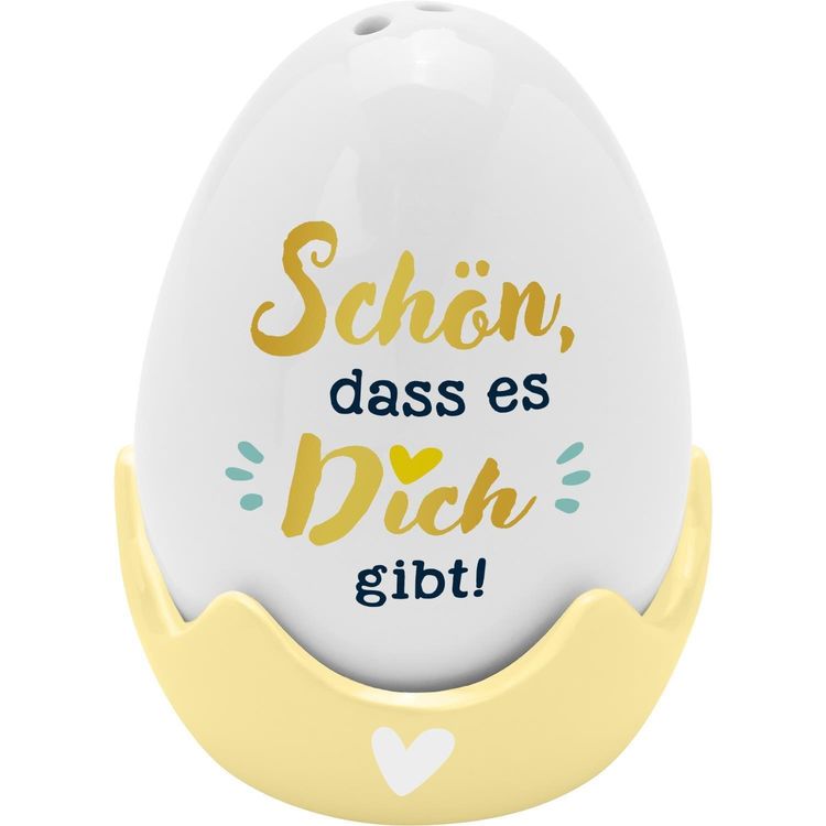 Eierbecher-Streuer-Set "Schön, dass es dich gibt"
