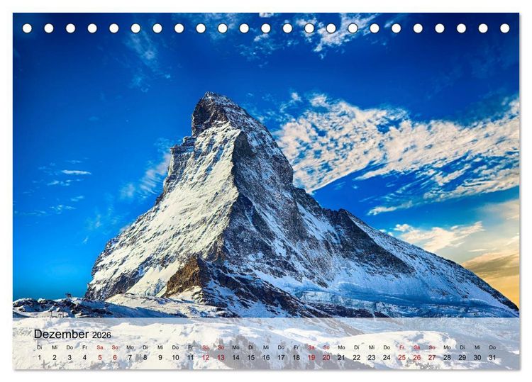 Produktbild: Magische Bergwelten der Erde (Tischkalender 2026 DIN A5 quer), CALVENDO Monatskalender