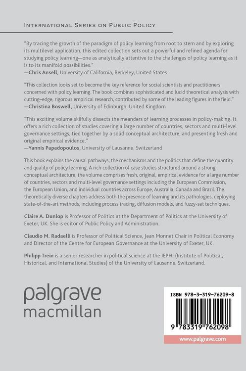 Produktbild: Learning in Public Policy