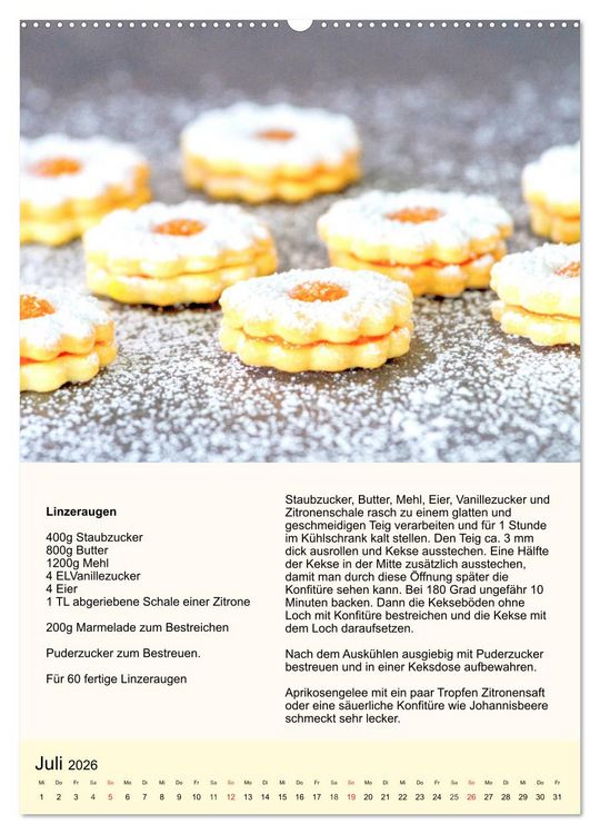 Produktbild: Pl&auml;tzchen. Kekse f&uuml;r das ganze Jahr! (Wandkalender 2026 DIN A2 hoch), CALVENDO Monatskalender