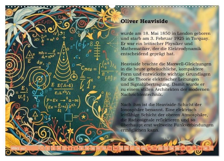 Produktbild: Pioniere der Elektrodynamik (Wandkalender 2027 DIN A2 quer), CALVENDO Monatskalender
