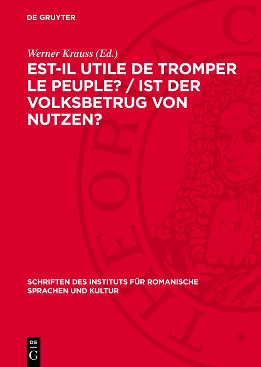 Produktbild: Est-il utile de tromper le peuple? / Ist der Volksbetrug von Nutzen?
