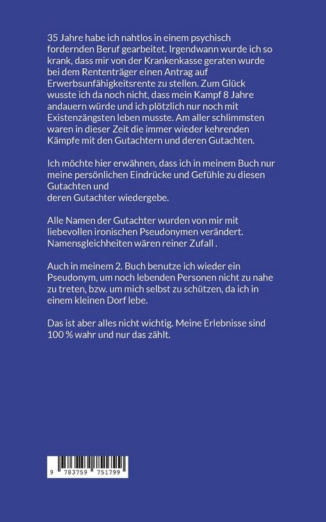 Produktbild: Mein Kampf mit der Rentenversicherung und deren Gutachter