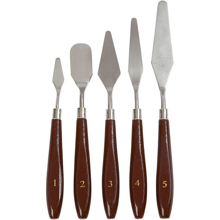 Produktbild: Creativ Company Palettmesser - Set , L 17-23 cm, B 1,5-2,5 cm, 5 Stk