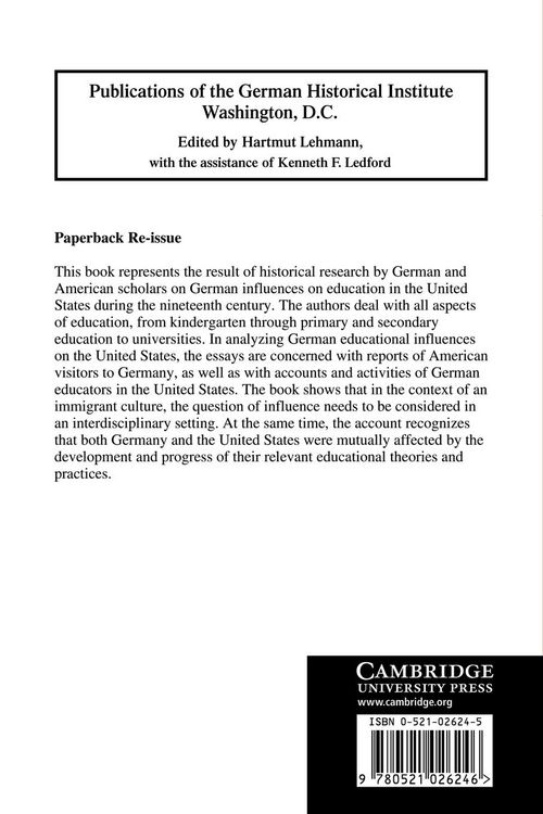 Produktbild: German Influences on Education in the United States to 1917