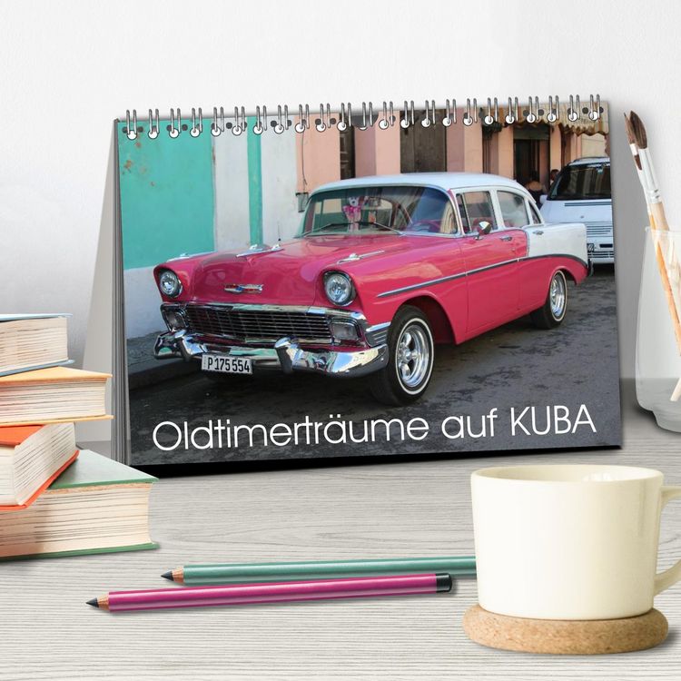 Produktbild: Oldtimertr&auml;ume auf KUBA (Tischkalender 2026 DIN A5 quer), CALVENDO Monatskalender