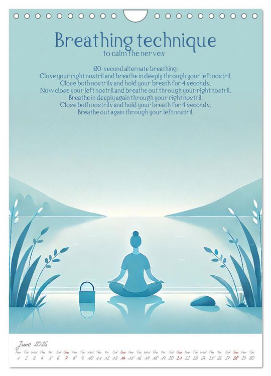 Produktbild: The anti-stress path - Monthly inspirations for more balance (Wall Calendar 2026 DIN A4 portrait), CALVENDO 12 Month Wall Calendar