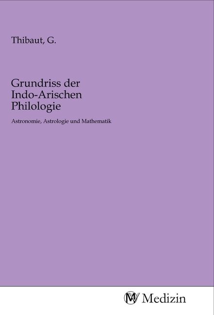Produktbild: Grundriss der Indo-Arischen Philologie