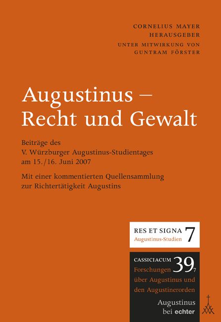 Produktbild: Augustinus - Recht und Gewalt