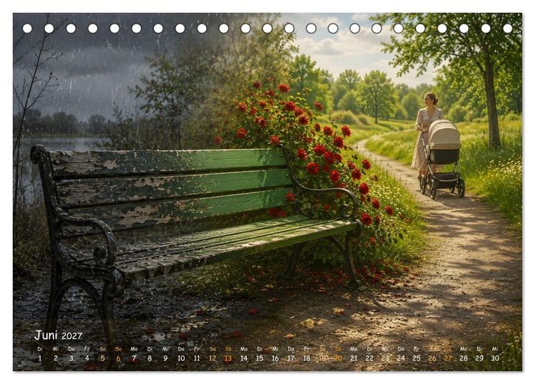 Produktbild: Wenn die Zeit so schnell vergeht,.... dann kommen Erinnerungen und W&uuml;nsche. (Tischkalender 2027 DIN A5 quer), CALVENDO Monatskalender