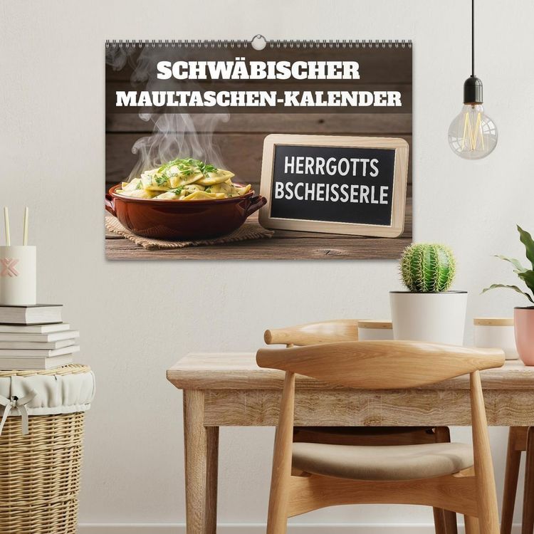 Produktbild: Schw&auml;bischer Maultaschen-Kalender (Wandkalender 2026 DIN A3 quer), CALVENDO Monatskalender