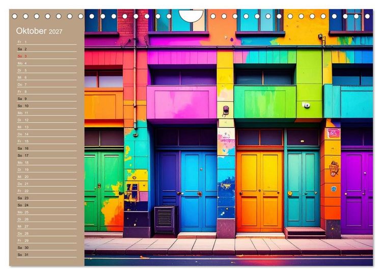 Produktbild: Graffiti im Blick &ndash; Das Jahr in Farben (Wandkalender 2027 DIN A4 quer), CALVENDO Monatskalender