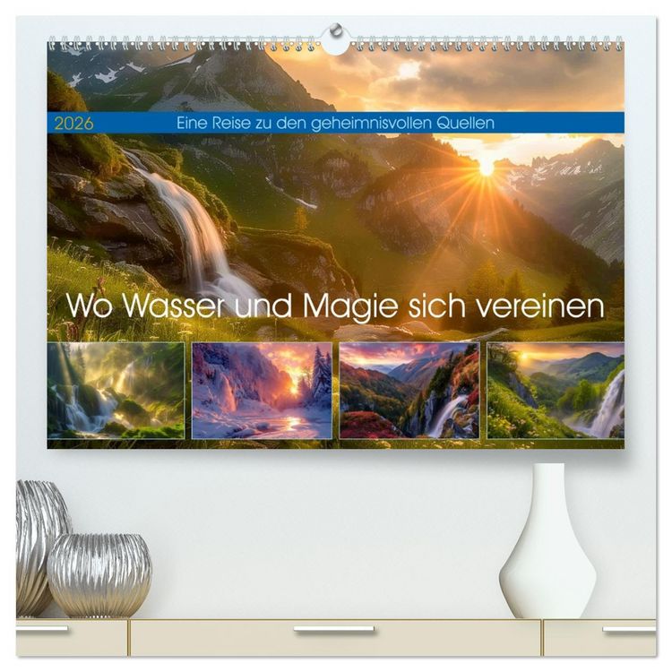 Produktbild: Wo Wasser und Magie sich vereinen (hochwertiger Premium Wandkalender 2026 DIN A2 quer), Kunstdruck in Hochglanz