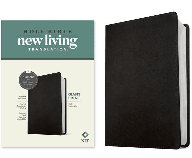 Produktbild: NLT Giant Print Bible, Filament Enabled (Leatherlike, Black, Red Letter)