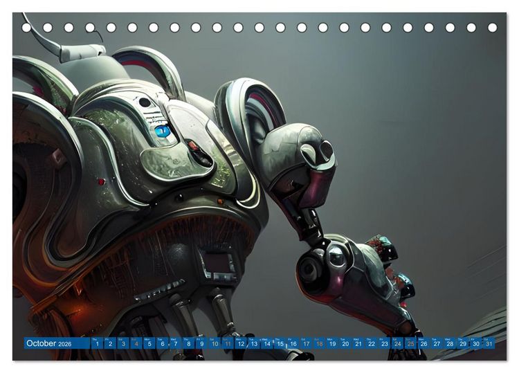 Produktbild: Robots (Desk Calendar 2026 DIN A5 landscape), CALVENDO 12 Month DeskCalendar