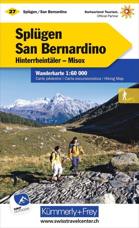 Produktbild: K&uuml;mmerly+Frey Wanderkarte 27 Spl&uuml;gen, San Bernardino 1:60.000
