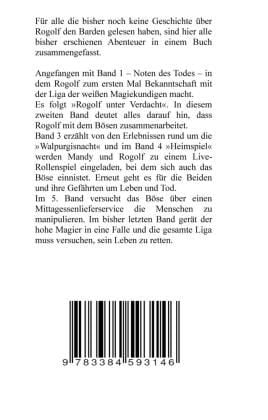 Produktbild: Rogolf der Barde und die Liga der wei&szlig;en Magiekundigen: Live-Rollenspiel, Barde, Magie, Hexen, Silberdolch, Armbrust, Pfeil + Bogen, R&uuml;gen, Externsteine, Harz, Walpurgisnacht, Lost Places, Magier